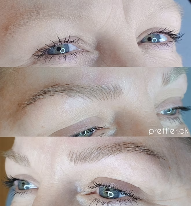 Hyperrealistiske bryn resultat hos Prettier.dk